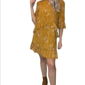 Mustard Boutique Ruffle Dress